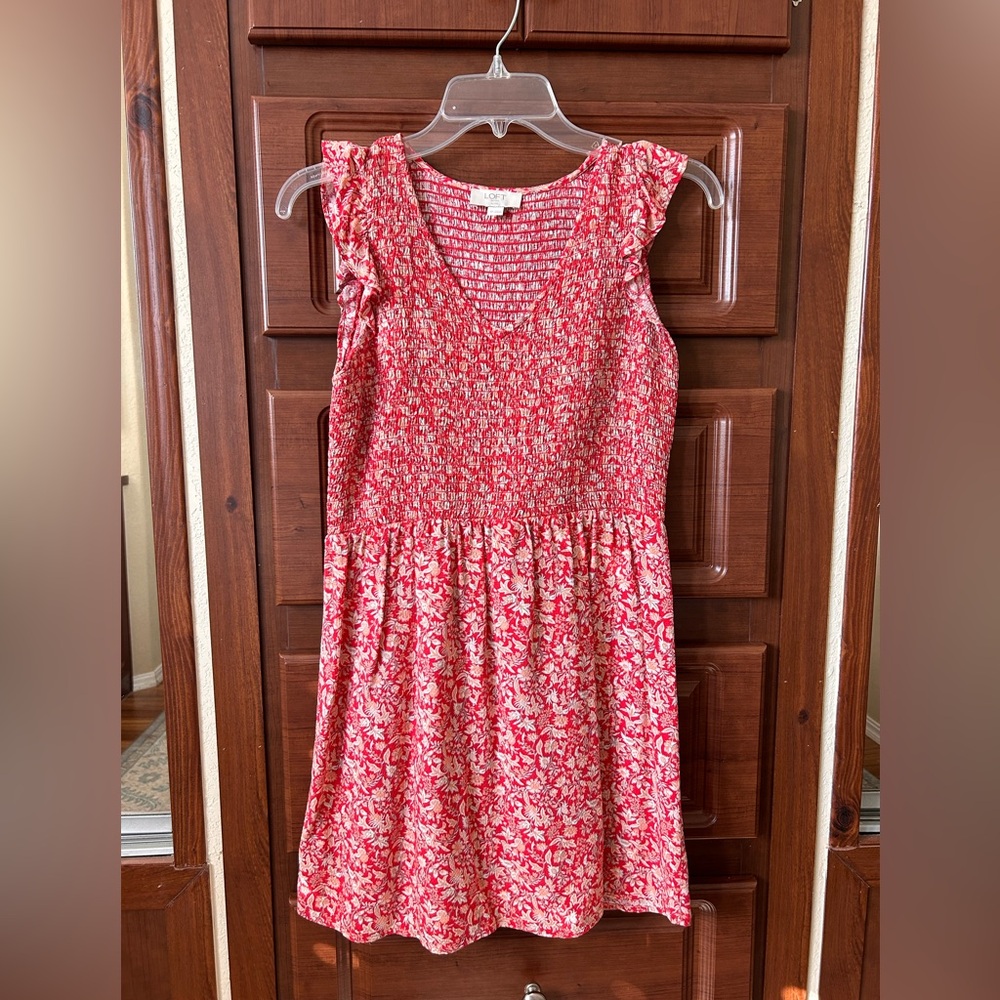 Loft women’s petite size small red floral dress